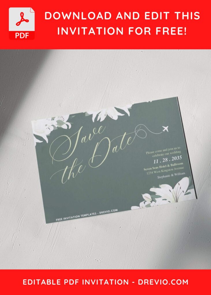 Gorgeous Lily Wedding Invitations