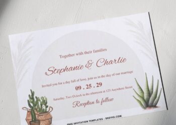 Chic Cactus Wedding Invitations