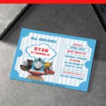 (Free PDF Invitation) Thomas The Tank Engine And Friends Birthday Invitations (With Canva Link)