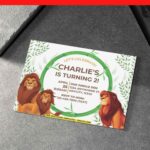 (Free PDF Invitation) Bamboo Forest Mufasa Birthday Invitations (With Updated Canva Link)