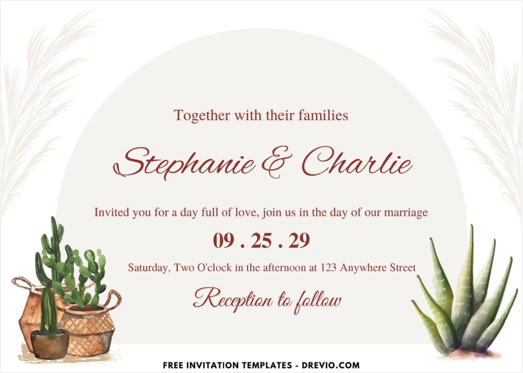 Cactus Wedding Invitations