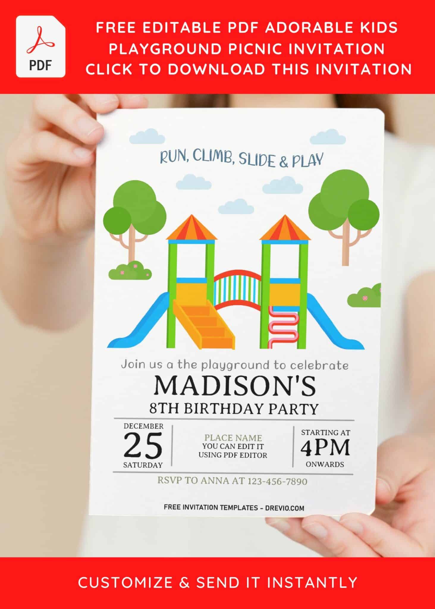 DIY Ideas for Playground Birthday Invitations