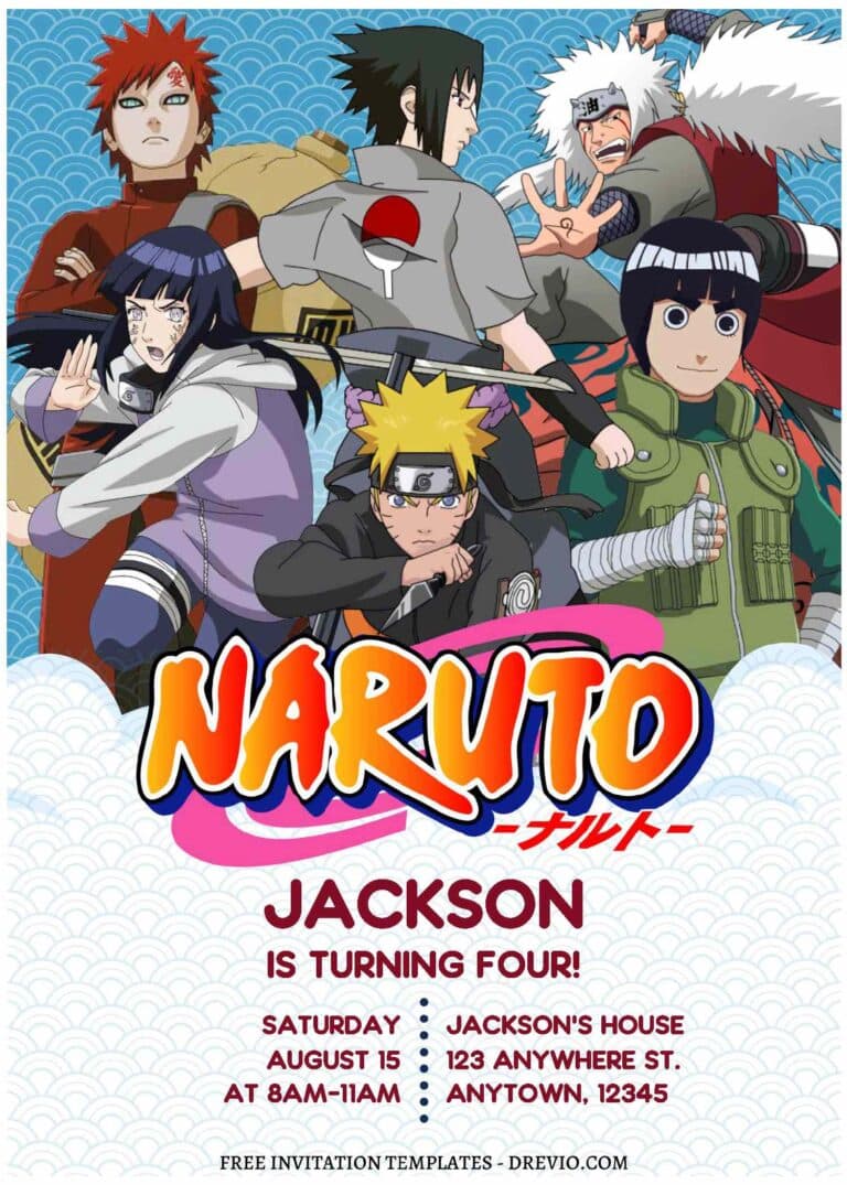 Design Unique Naruto Birthday Invitations