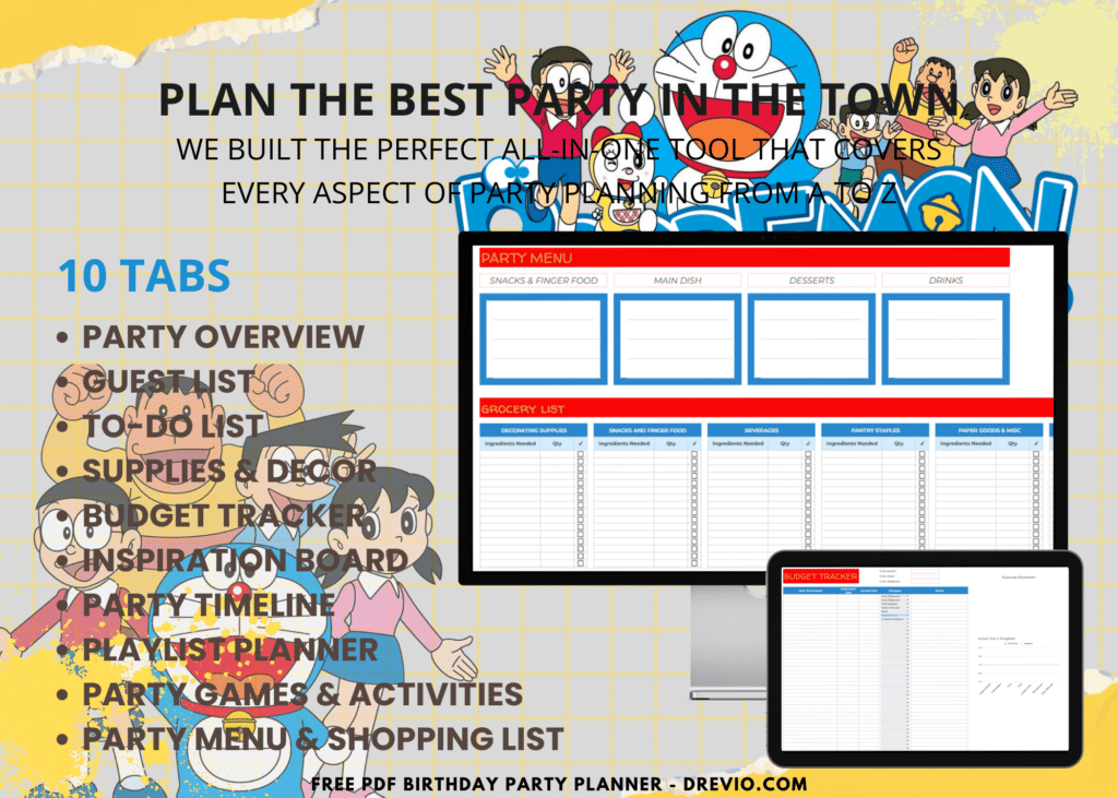 Doraemon Birthday Party Planner