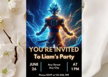Dragon Ball Birthday Invitations (Credit: etsy)