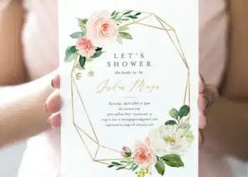 Floral Bridal Shower Invitations (Credit: etsy)