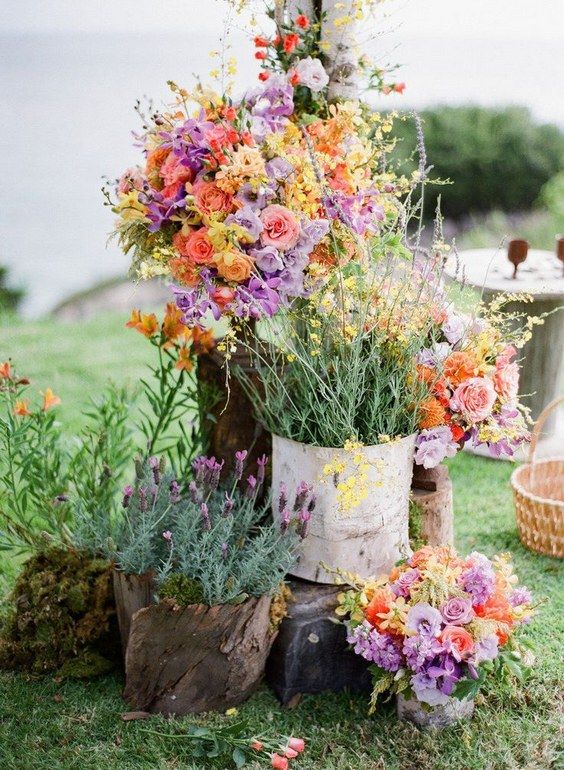Flowers and Plants for Garden Wedding Party
