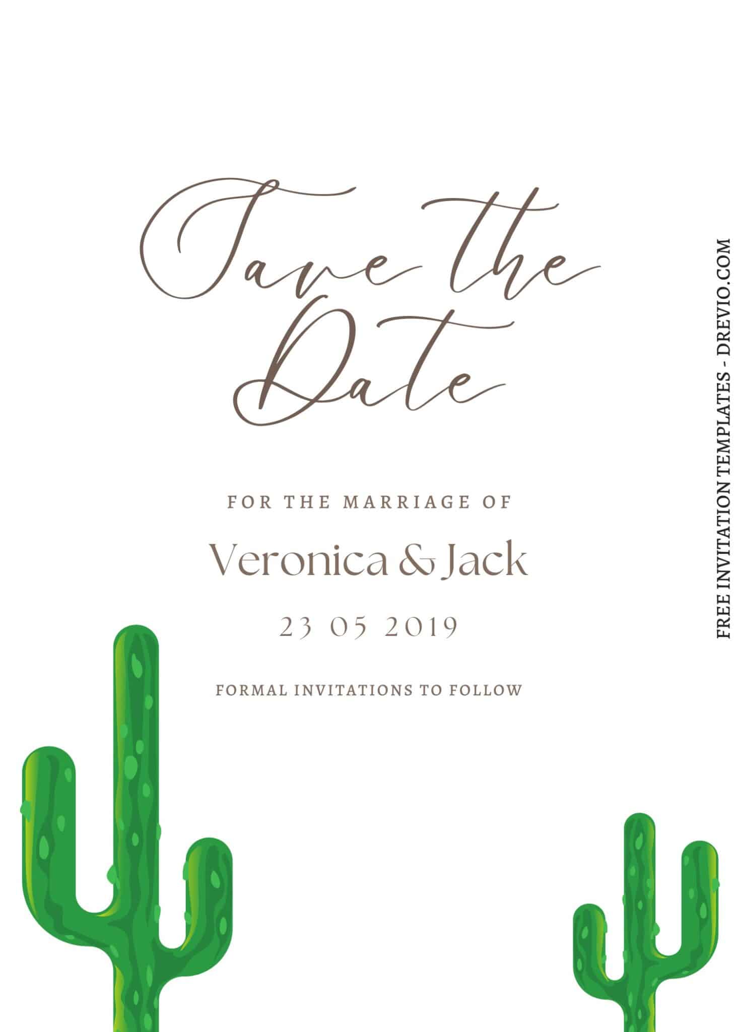 Information Should Be Highlighted on Cactus Wedding Invitations