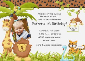 Jungle Birthday Invites (Credit: bagvania)