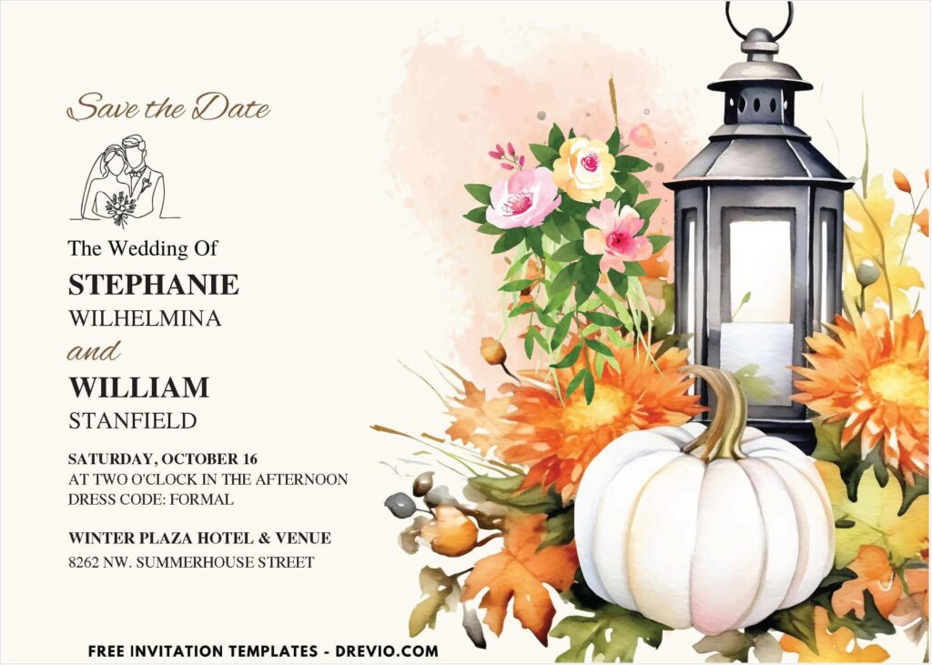 Vintage Garden Lantern Wedding Invitations