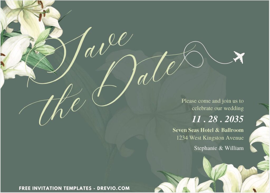 Pristine Lily Wedding Invitations 