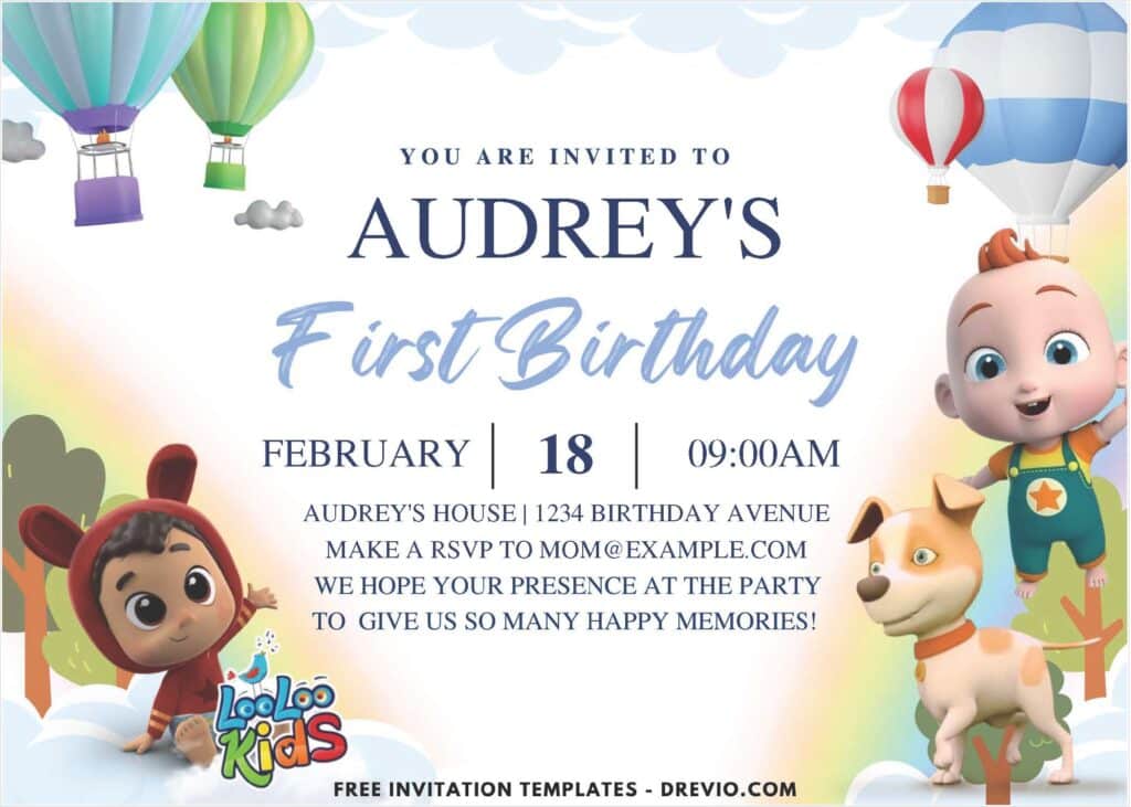 LooLoo Kids Birthday Invitations