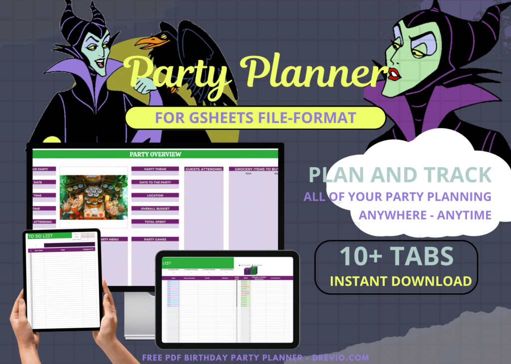 Maleficent Birthday Party Planner 
