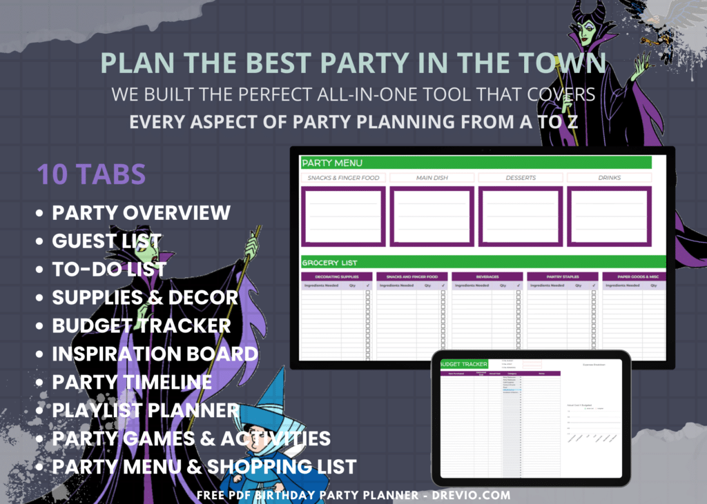 Maleficent Birthday Party Planner