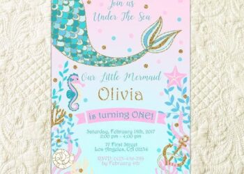 Mermaid Birthday Invitations (Credit: pinterest)