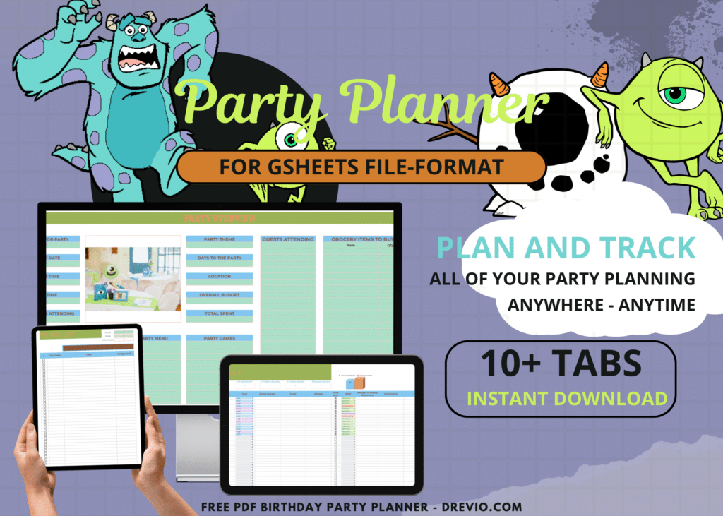 Monster Inc. Birthday Party Planner