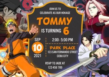 Naruto Birthday Invitations (Credit: pinterest)