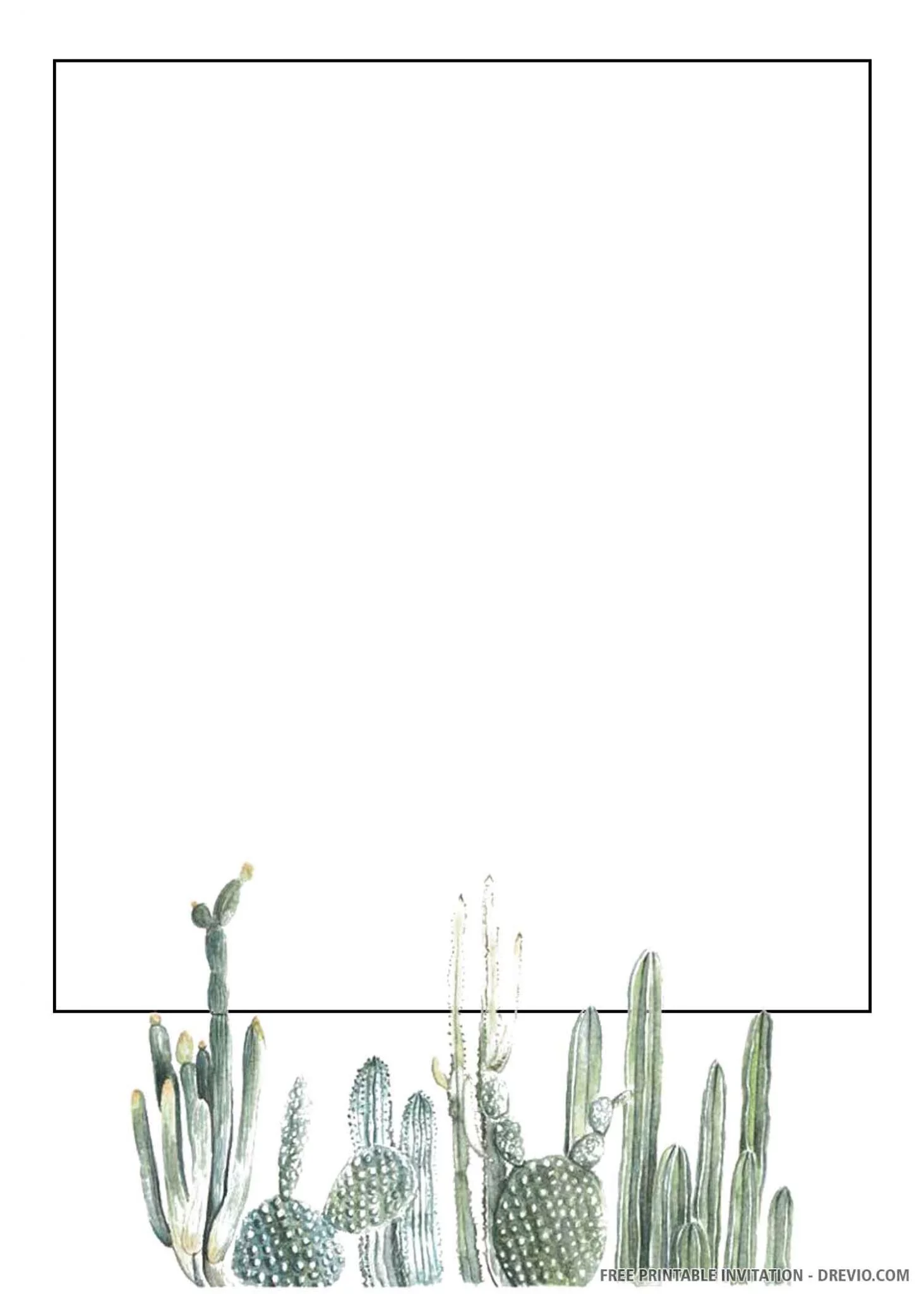 Personalize Cactus Wedding Invitations