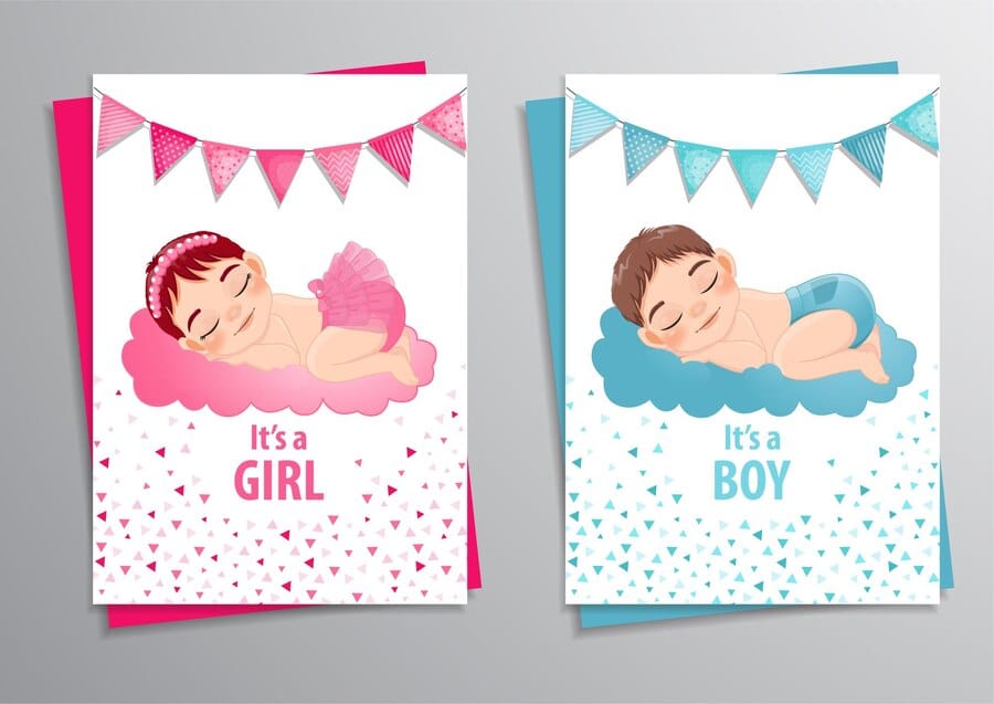 Right Colors for Cartoon Baby Shower Party Invitations