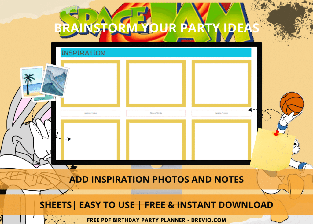Space Jam Birthday Party Planner 1