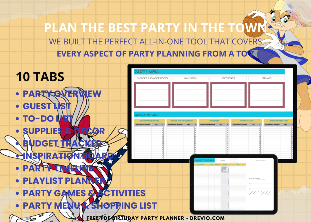 Space Jam Birthday Party Planner