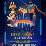 Custom Space Jam Invitations for Birthdays