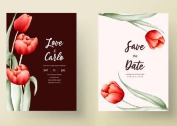 Tulip Wedding Invitations (Credit: pinterest)