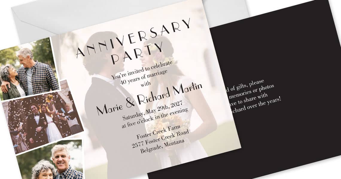 What Should You Include on the Wedding Anniversary Invitations
