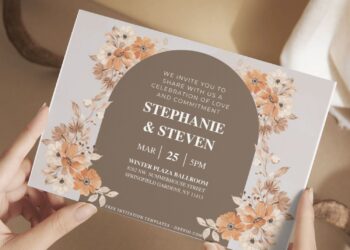 Bohemian Greenery And Floral Wedding Invitations