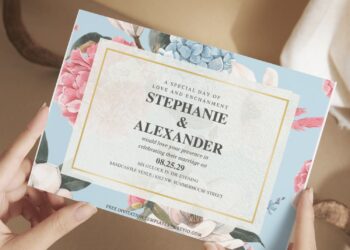 Enchanting Garden Magnolia Wedding Invitations