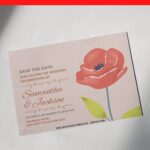 (Free PDF Invitation) Dreamy Minimalist Floral Wedding Invitations