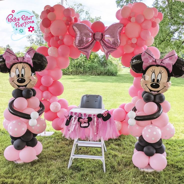 Adorable Minnie Mouse Balloon Arch