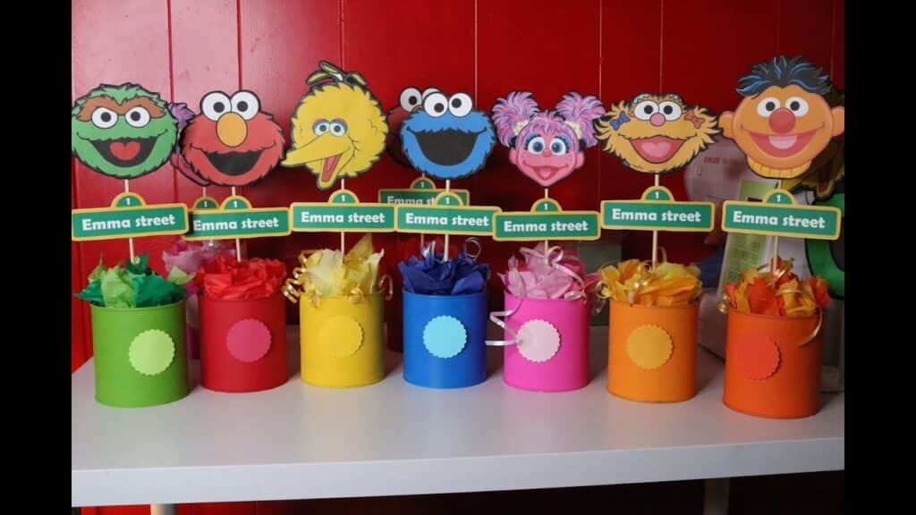 DIY Sesame Street Centerpieces