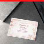 (Free PDF Invitation) Floral Finesse Sakura Wedding Invitations