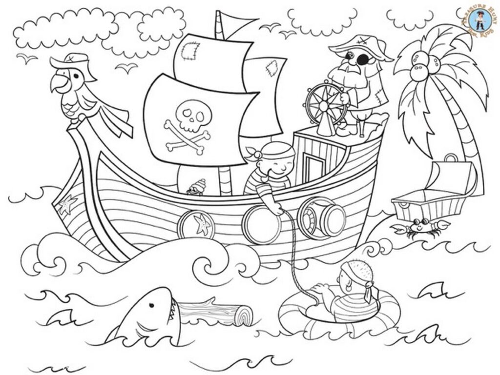 Pirate Coloring page Templates