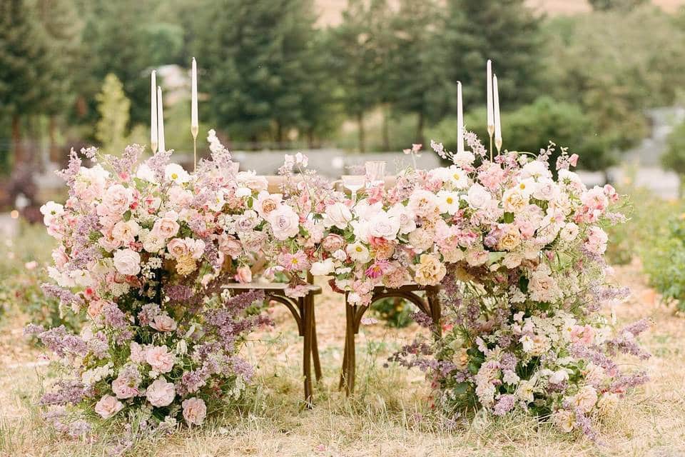 Vintage floral garden wedding