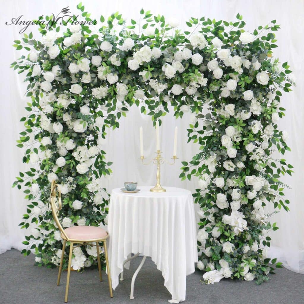 Floral wedding arch backdrop