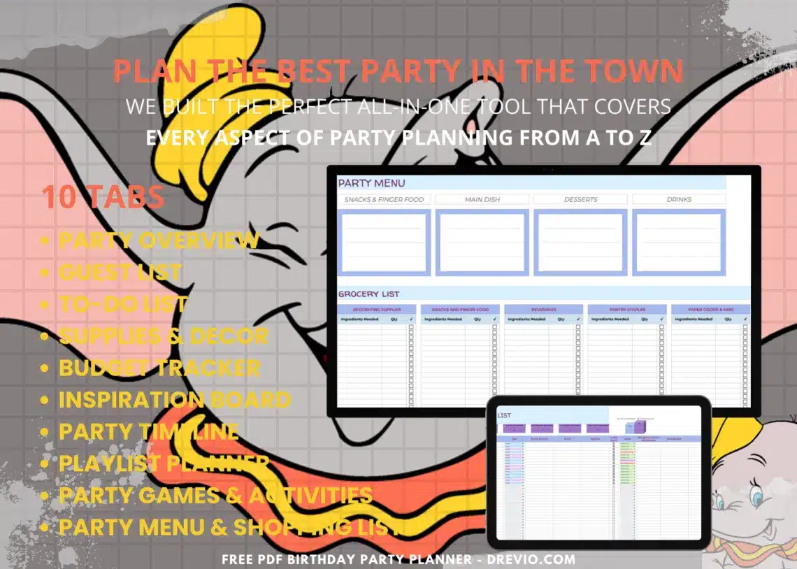 Birthday Planner Template Help Organize the Perfect Peppa Pig Party