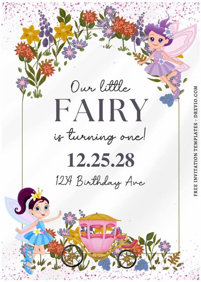 Fairy Birthday Party Invitations