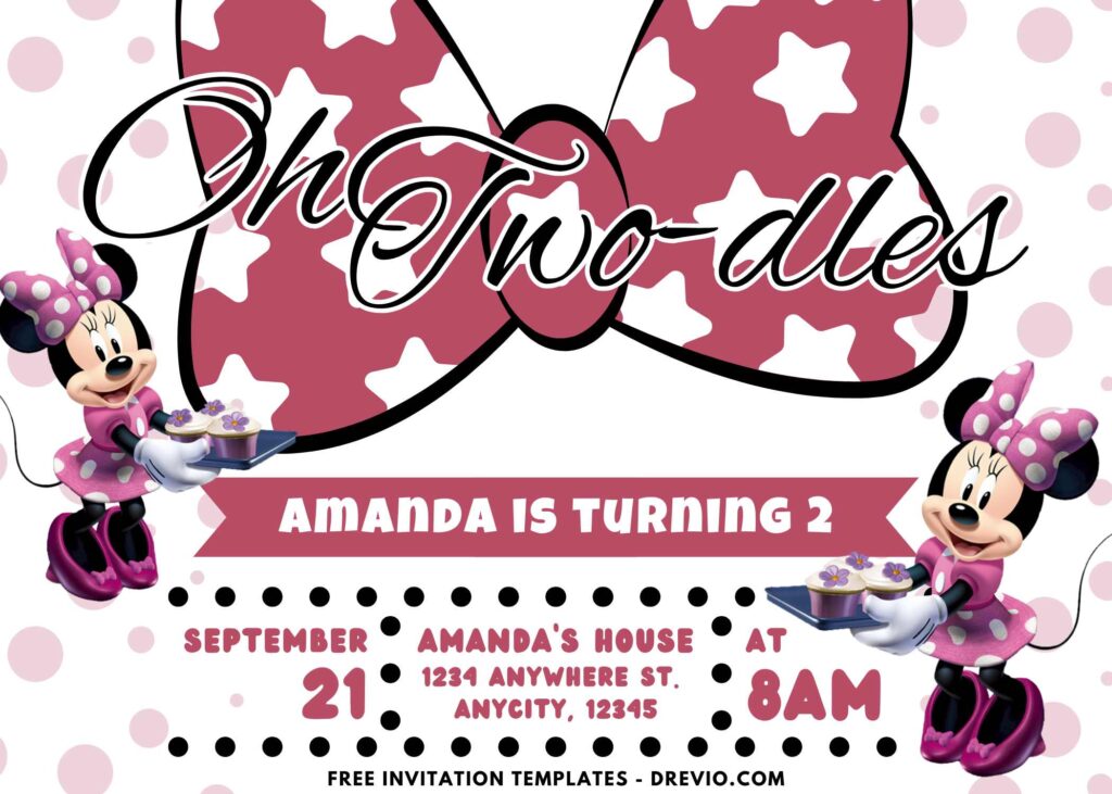 Minnie Mouse 2nd birthday invitations