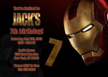 Iron Man Invitations (Credit: pinterest)