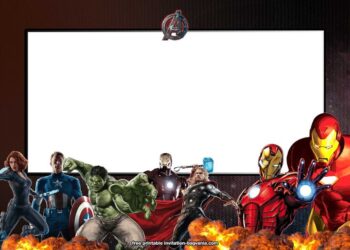 Marvel Birthday Invitations (Credit: bagvania)