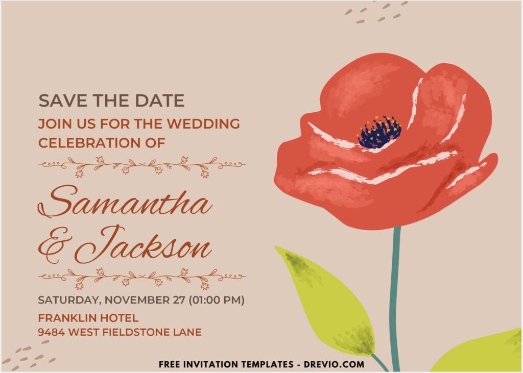Dreamy Minimalist Floral Wedding Invitations 