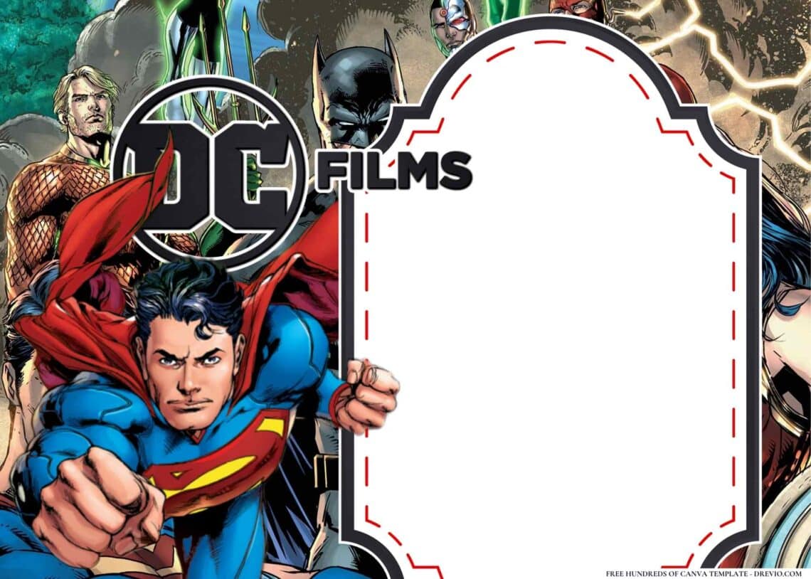 Personalize Invitations for a Superhero DC Birthday Party