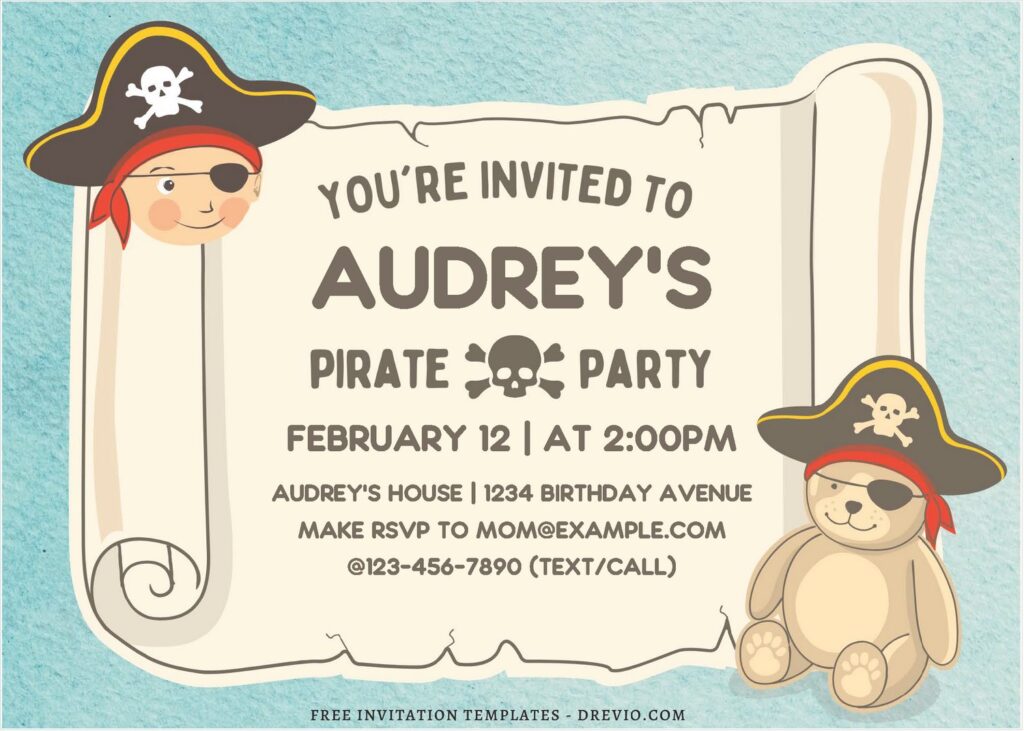 Calling All Pirate Birthday Invitations 