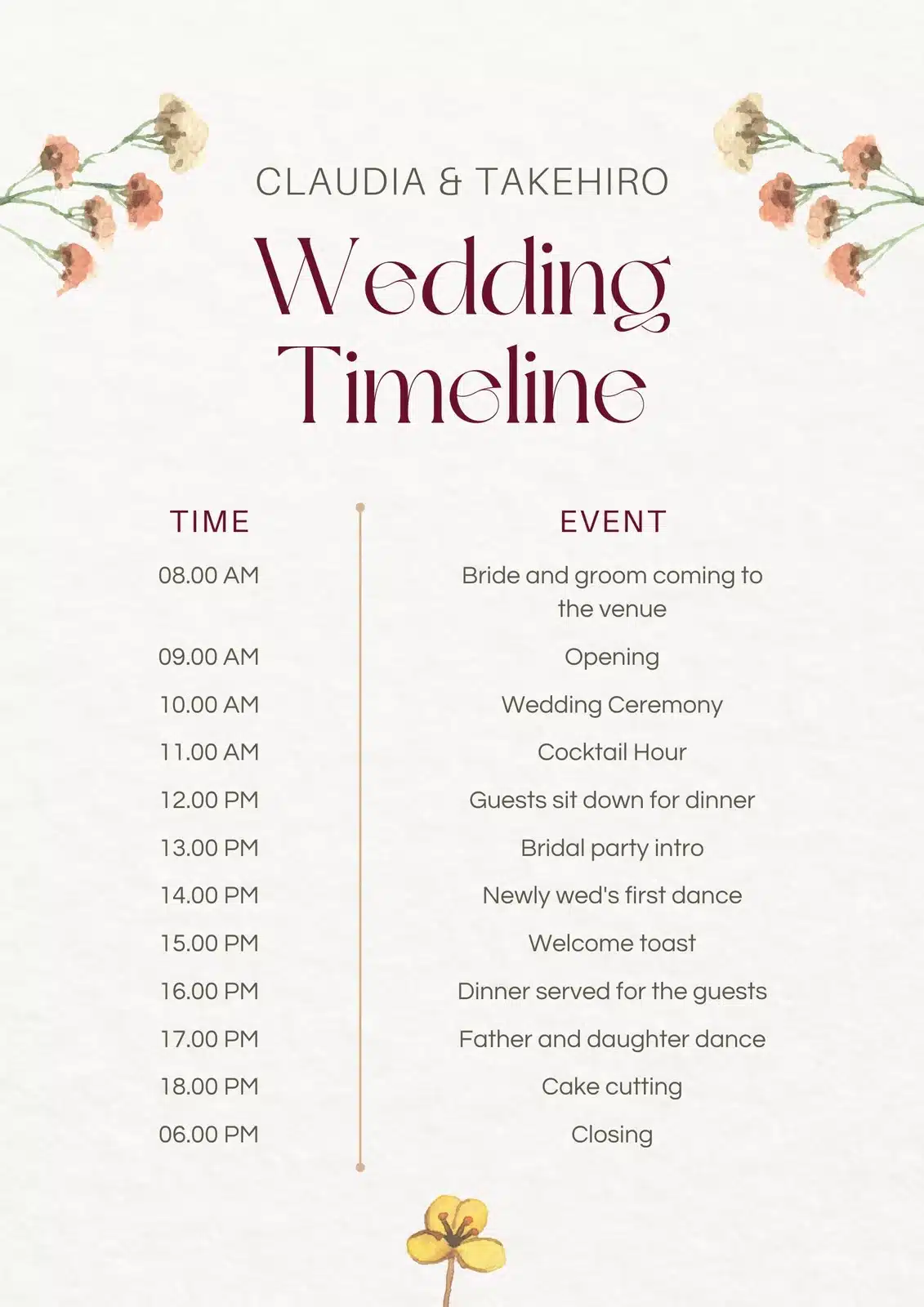 Wedding Party Planner Templates