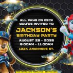 (Free Canva Template) PAW Patrol Mighty Pups Birthday Party Kits