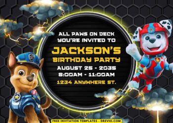 PAW Patrol Mighty Pups Birthday Invitations