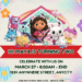 Purrfectly Cute Gabby Dollhouse Birthday Invitations