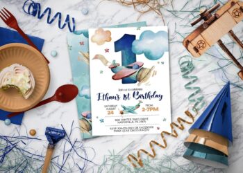 Airplane Birthday Invitation (Credit: ebay)